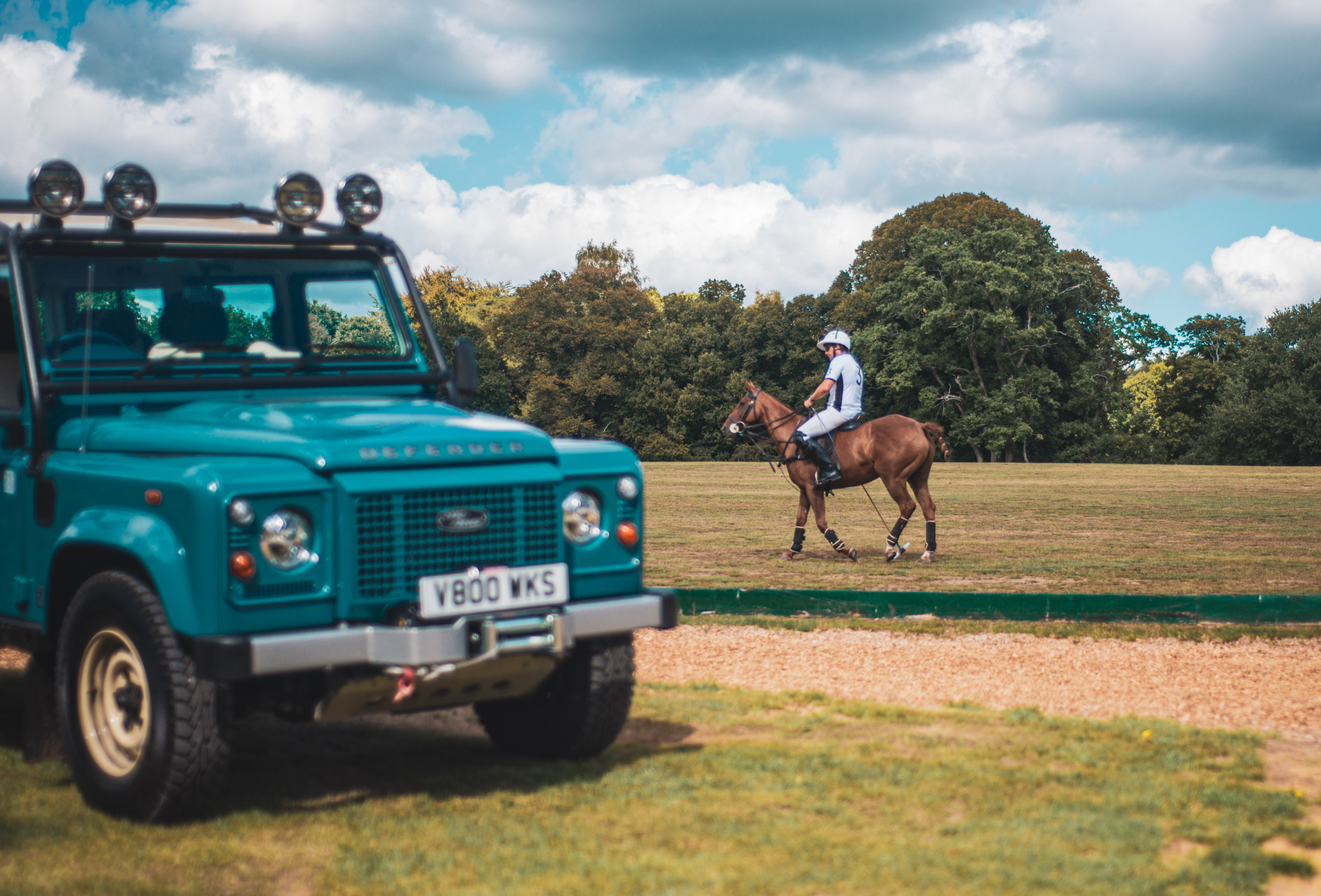 Polo in the Vines with Land Rover Classic